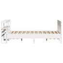 sengeramme uden madras 120x200 cm massivt fyrretræ hvid