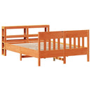 sengeramme uden madras 120x200 cm massivt fyrretræ gyldenbrun