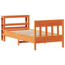 sengeramme uden madras 100x200 cm massivt fyrretræ gyldenbrun