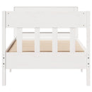 sengeramme uden madras 90x200 cm massivt fyrretræ hvid