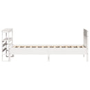 sengeramme uden madras 90x200 cm massivt fyrretræ hvid
