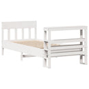 sengeramme uden madras 90x200 cm massivt fyrretræ hvid
