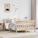 sengeramme uden madras 140x190 cm massivt fyrretræ