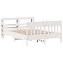 sengeramme uden madras 140x190 cm massivt fyrretræ hvid