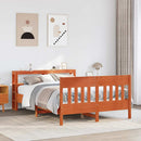 sengeramme uden madras 140x190 cm massivt fyrretræ gyldenbrun