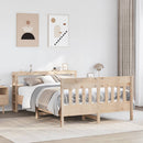 sengeramme uden madras 120x190 cm massivt fyrretræ