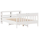 sengeramme uden madras 120x190 cm massivt fyrretræ hvid