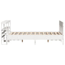 sengeramme uden madras 120x190 cm massivt fyrretræ hvid