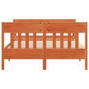 sengeramme uden madras 120x190 cm massivt fyrretræ gyldenbrun
