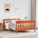 sengeramme uden madras 120x190 cm massivt fyrretræ gyldenbrun