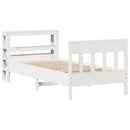 sengeramme uden madras 90x190 cm massivt fyrretræ hvid