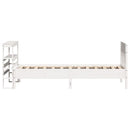 sengeramme uden madras 90x190 cm massivt fyrretræ hvid