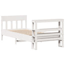 sengeramme uden madras 90x190 cm massivt fyrretræ hvid