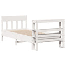 sengeramme uden madras 75x190 cm massivt fyrretræ hvid
