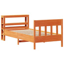 sengeramme uden madras 75x190 cm massivt fyrretræ gyldenbrun