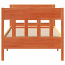 sengeramme uden madras 75x190 cm massivt fyrretræ gyldenbrun