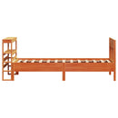 sengeramme uden madras 75x190 cm massivt fyrretræ gyldenbrun