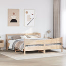 sengeramme med sengegavl 180x200 cm massivt fyrretræ