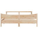 sengeramme med sengegavl 180x200 cm massivt fyrretræ