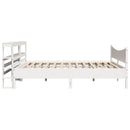 sengeramme med sengegavl 180x200 cm massivt fyrretræ