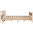 sengeramme med sengegavl 140x200 cm massivt fyrretræ hvid