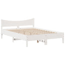 sengeramme med sengegavl 120x190 cm massivt fyrretræ hvid