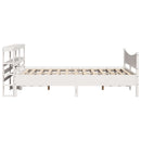 sengeramme med sengegavl 120x190 cm massivt fyrretræ hvid