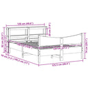 sengeramme med sengegavl 120x190 cm massivt fyrretræ hvid