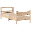 sengeramme med sengegavl 75x190 cm massivt fyrretræ