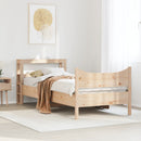 sengeramme med sengegavl 75x190 cm massivt fyrretræ