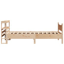 sengeramme med sengegavl 75x190 cm massivt fyrretræ