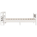 sengeramme med sengegavl 75x190 cm massivt fyrretræ hvid
