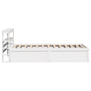 sengeramme med sengegavl 90x200 cm massivt fyrretræ hvid