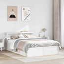 sengeramme med sengegavl 140x190 cm massivt fyrretræ hvid