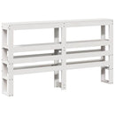 sengeramme med sengegavl 140x190 cm massivt fyrretræ hvid