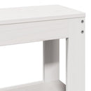 sengeramme med sengegavl 140x190 cm massivt fyrretræ hvid