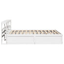 sengeramme med sengegavl 120x190 cm massivt fyrretræ hvid