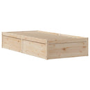 sengeramme med sengegavl 90x190 cm massivt fyrretræ