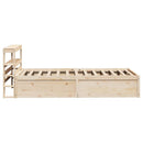 sengeramme med sengegavl 90x190 cm massivt fyrretræ