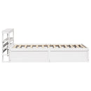 sengeramme med sengegavl 90x190 cm massivt fyrretræ hvid