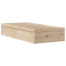 sengeramme med sengegavl 75x190 cm massivt fyrretræ