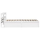 sengeramme med sengegavl 75x190 cm massivt fyrretræ hvid