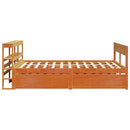 sengeramme uden madras 120x200 cm massivt fyrretræ gyldenbrun