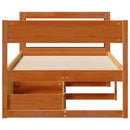 sengeramme uden madras 100x200 cm massivt fyrretræ gyldenbrun