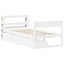 sengeramme uden madras 90x200 cm massivt fyrretræ hvid