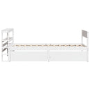 sengeramme uden madras 90x200 cm massivt fyrretræ hvid