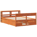 sengeramme uden madras 140x190 cm massivt fyrretræ gyldenbrun