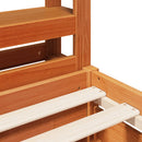 sengeramme uden madras 140x190 cm massivt fyrretræ gyldenbrun
