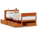 sengeramme uden madras 75x190 cm massivt fyrretræ gyldenbrun