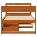 sengeramme uden madras 75x190 cm massivt fyrretræ gyldenbrun